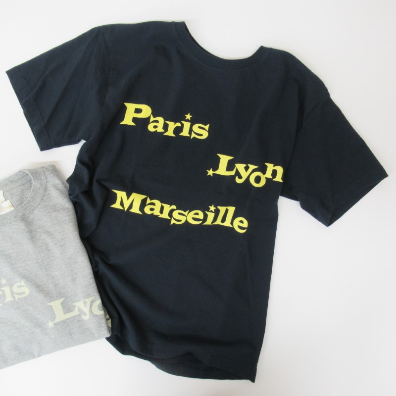 Vent d'ouest 半袖プリントTシャツ ” Paris Lyon Marseille" NV29 【日本製】